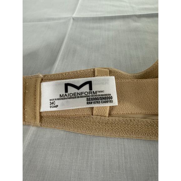 NEW Maidenform Womens 34C Pushup Plus Shaping Strapless Bra with 5-Way Straps - Picture 6 of 8